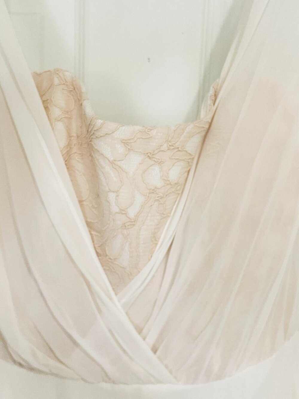 New Dessy Chiffon Wedding Dress Size 10